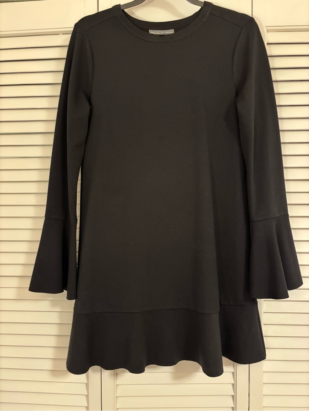 Michael Stars Black Long-Sleeve Dress with Flared Cuffs